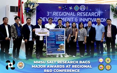 MMSU studies on salt earns major awards at regโl research, development conference By Lord Ian R. Galano, ASIN Project 1 Staff